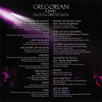 CD Gregorian: Live! Masters Of Chant X - Final Chapter Tour