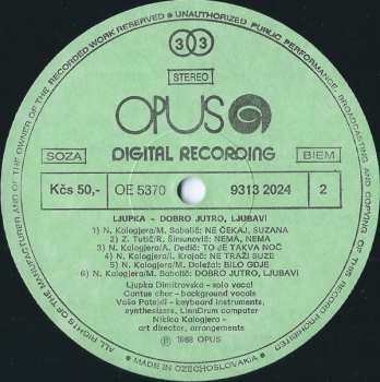 LP Ljupka Dimitrovska: Dobro Jutro, Ljubavi