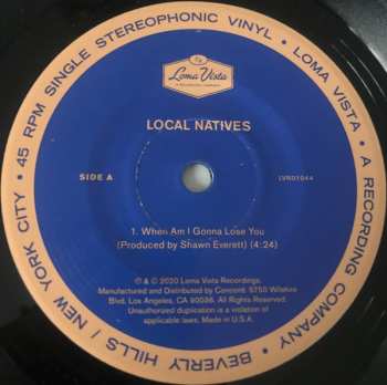 SP Local Natives: When Am I Gonna Lose You