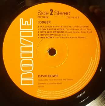 LP David Bowie: Lodger