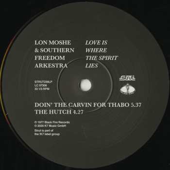 2LP Lon Moshe & Southern Freedom Arkestra: Love Is Where The Spirit Lies
