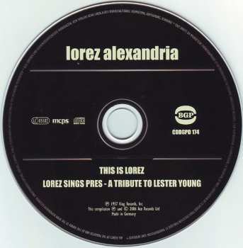 CD Lorez Alexandria: This Is Lorez Plus Lorez Sings Pres