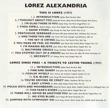 CD Lorez Alexandria: This Is Lorez Plus Lorez Sings Pres