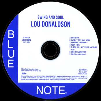 CD Lou Donaldson Quintet: Swing And Soul LTD