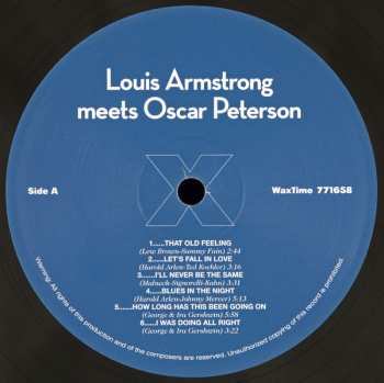 LP Louis Armstrong: Louis Armstrong Meets Oscar Peterson LTD