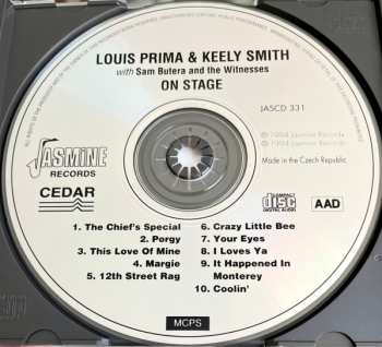 CD Sam Butera And The Witnesses: On Stage