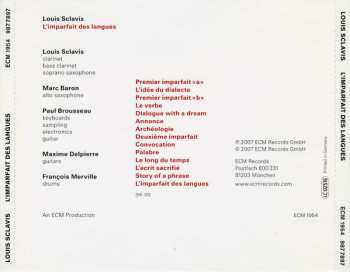 CD Louis Sclavis: L'Imparfait Des Langues