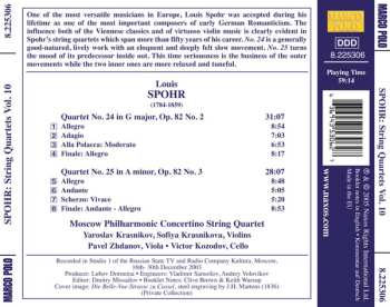 CD Louis Spohr: String Quartets (Complete) Vol. 10