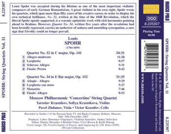 CD Louis Spohr: String Quartets (Complete) Vol. 11