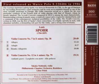 CD Louis Spohr: Violin Concertos No. 7 In E Minor, Op 38, No. 12 In A Major, Op 79