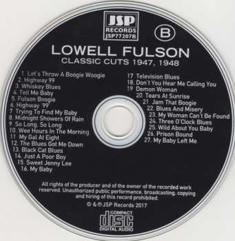 4CD/Box Set Lowell Fulson: Classic Cuts 1946-1953