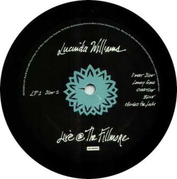 3LP Lucinda Williams: Live @ The Fillmore
