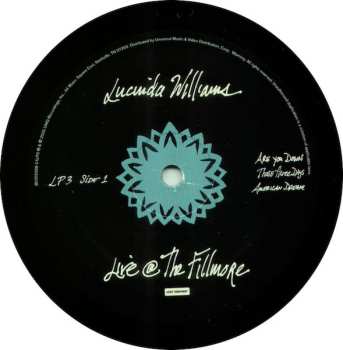 3LP Lucinda Williams: Live @ The Fillmore