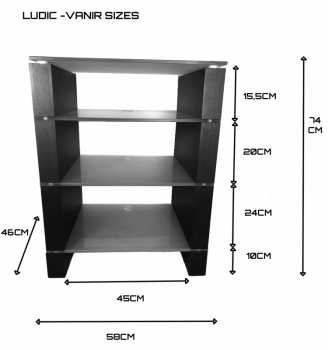 Tontechnik Ludic - Vanir Audiorack Black + Frosted Glass