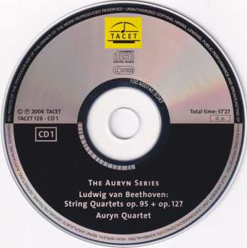 2CD Ludwig van Beethoven: Auryn's Beethoven (String Quartets ∙ Vol. 3 Of 4 Op. 95, 127, 132)