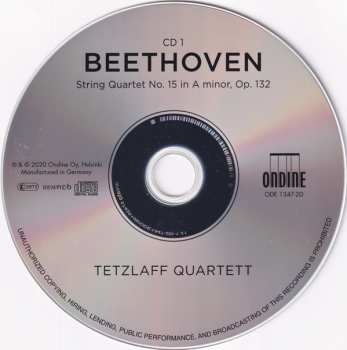 2CD Ludwig van Beethoven: String Quartets Opp. 132 & 130/133