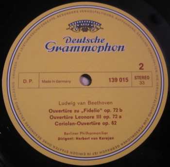 LP Ludwig van Beethoven: Symphonie Nr. 8 / Ouvertüren: »Fidelio« · »Leonore III« · »Coriolan«