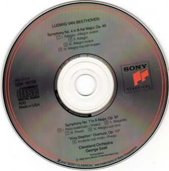 CD Ludwig van Beethoven: Symphonies No. 4 & No. 7 • King Stephen Overture
