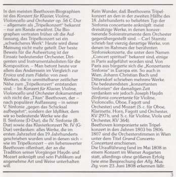 CD Ludwig van Beethoven: Tripelkonzert • Triple Concerto / Violinromanzen • Violin Romances Nos. 1 & 2