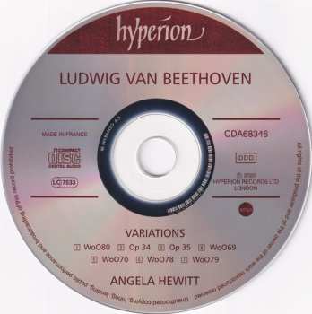 CD Ludwig van Beethoven: Variations (WoO80 ~ Op 34 'Eroica' ~ WoO69 & 70 'La Molinara' ~ WoO78 'God Save The King' ~ WoO79 'Rule, Britannia')