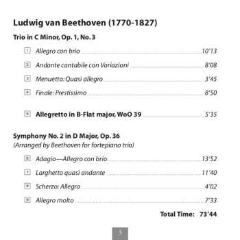 CD Ludwig van Beethoven: Piano Trio, Op. 1, No. 3 / Symphony No. 2 In D Major, op. 36