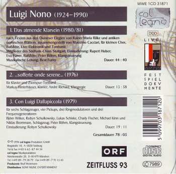 CD Luigi Nono: Das Atmende Klarsein / Sofferte Onde Serene / Con Luigi Dallapiccola