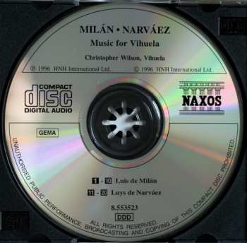 CD Luis De Milán: Music For Vihuela