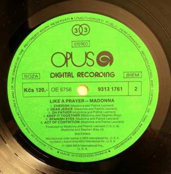 LP Madonna: Like A Prayer (OPUS)