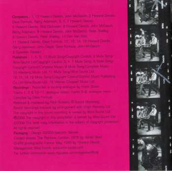 CD Magazine: Live And Intermittent (Restored And Remastered) (08.79 + 09.79 + 09.80)