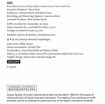 CD The New York Philharmonic Orchestra: EXPO • Piano Concerto No. 2 • Al Largo