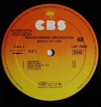 LP Mahavishnu Orchestra: Birds Of Fire 
