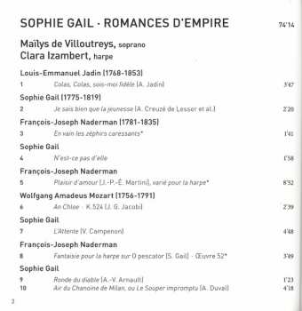 CD Maïlys de Villoutreys: Romances d'Empire: Sophie Gail (1775–1819)