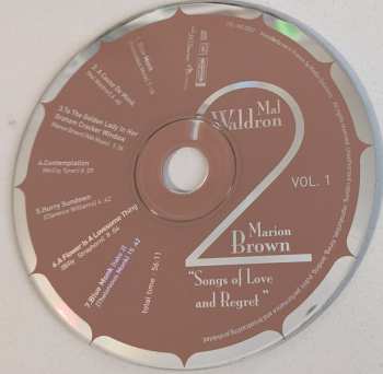CD Mal Waldron: Songs Of Love And Regret