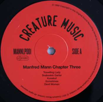 LP Manfred Mann Chapter Three: Manfred Mann Chapter Three