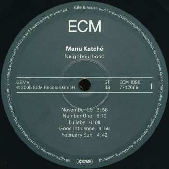 LP Manu Katché: Neighbourhood