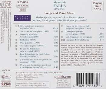 CD Manuel de Falla: Songs And Piano Music
