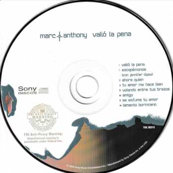 CD Marc Anthony: Valió La Pena