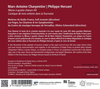 CD Marc Antoine Charpentier: Messe À Quatre Chœurs H4 / Cantique Des Trois Enfants Dans La Fournaise