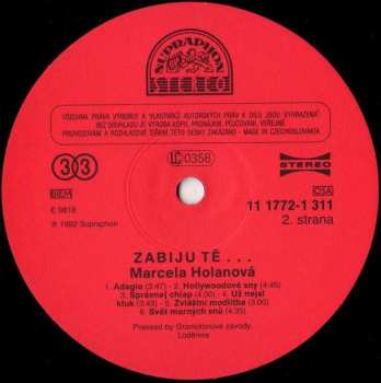 LP Marcela Holanová: Zabiju Tě...