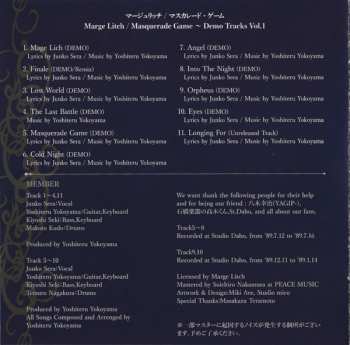 CD Marge Litch: Masquerade Game ~ Demo Tracks Vol. 1 = マスカレード・ゲーム 〜 デモ・トラックス・ヴォリューム・ワン