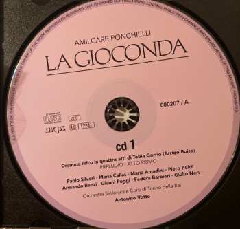 3CD Maria Callas: La Gioconda