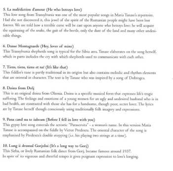 CD Maria Tănase: Malédiction D'Amour