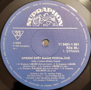 LP Marie Podvalová: Operní Svět Marie Podvalové