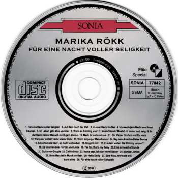 CD Marika Rökk: Für Eine Nacht Voller Seligkeit