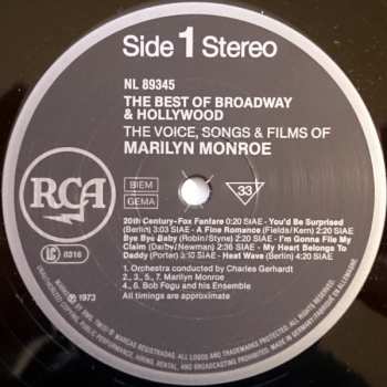 LP Marilyn Monroe: The Voice, Songs, And Films Of Marilyn Monroe