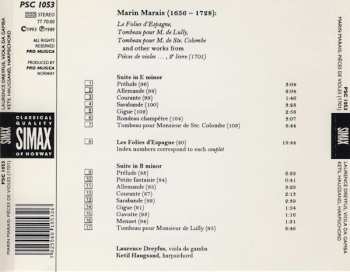 CD Marin Marais: Les Folies D'Espagne & Tombeau For Lully And For Ste. Colombe And Other Works From Pièces De Violes (1701)