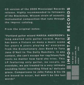 CD Marisa Anderson: The Golden Hour DIGI