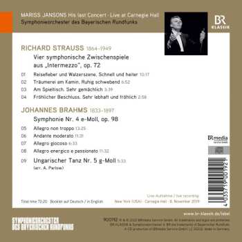 CD Johannes Brahms: His Last Concert Live At Carnegie Hall