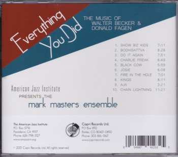 CD Mark Masters Ensemble: Everything You Did