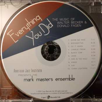 CD Mark Masters Ensemble: Everything You Did